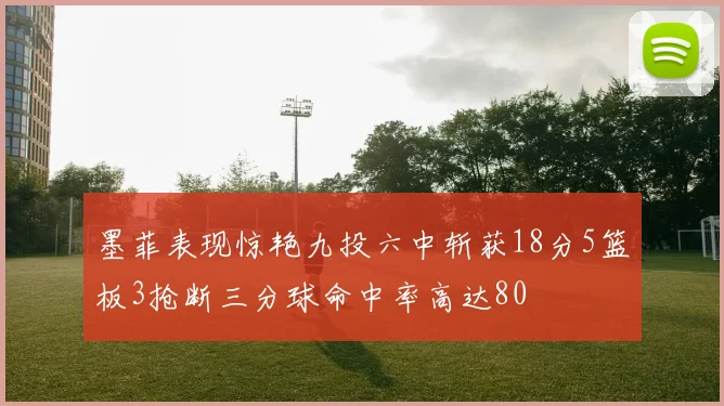 墨菲表现惊艳九投六中斩获18分5篮板3抢断三分球命中率高达80